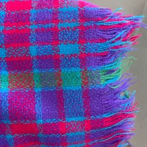 Women’s Colorful Plaid Fringe Scarf